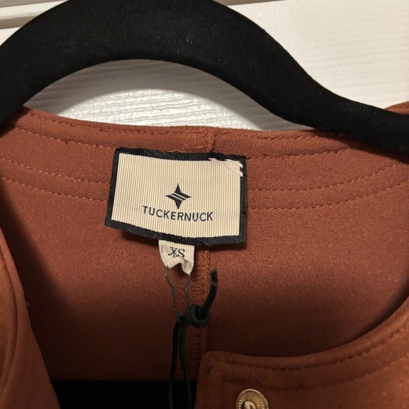 Tuckernuck Cognac Suede Ollie Dress XS Mocha Brown NWT - Picture 6 of 9